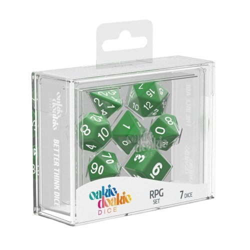 Oakie Doakie Dice - Solid Green RPG Dice Set