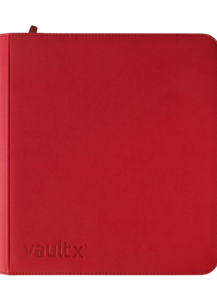 Vault X - Red 12 Pocket Zip Binder