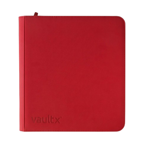 Vault X - Red 12 Pocket Zip Binder