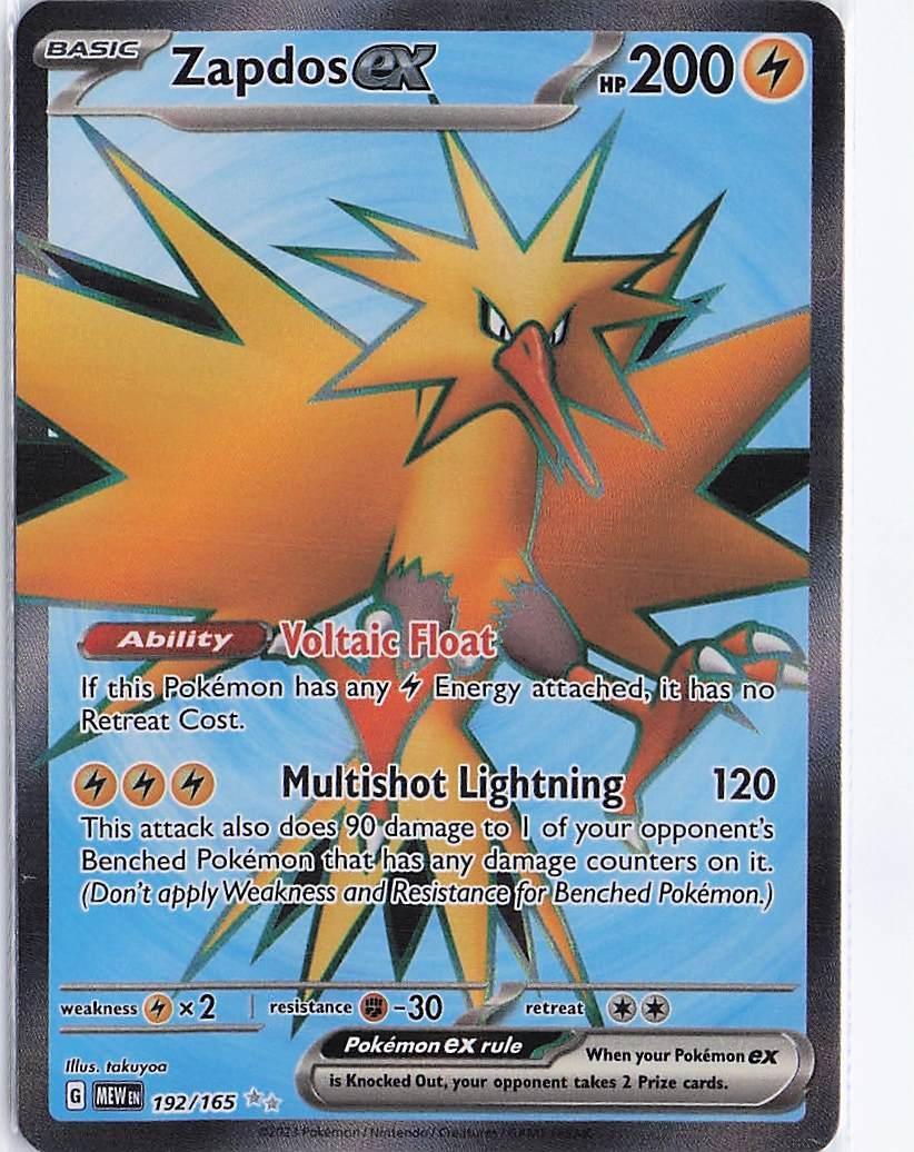 Zapdos ex 192/165