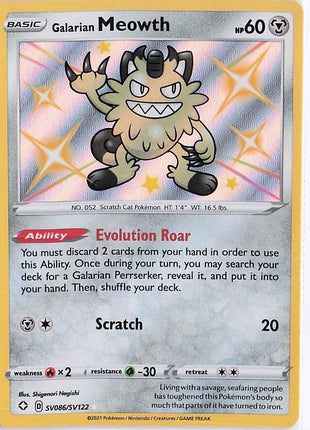 Galarian Meowth SV086/SV122