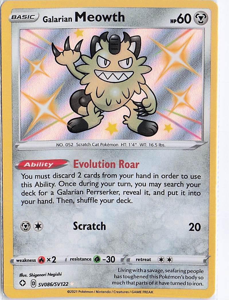 Galarian Meowth SV086/SV122