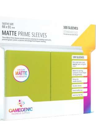 Gamegenic - Lime Matte Prime Sleeves (100)