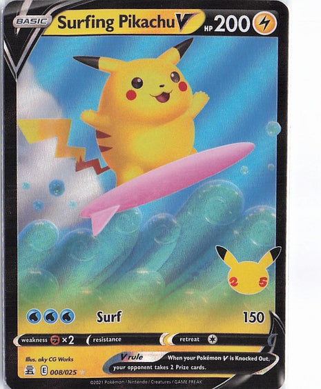 Surfing Pikachu V 008/025