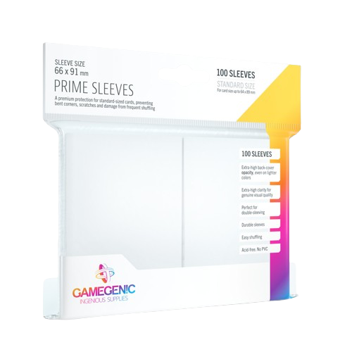 Gamegenic -  White Prime Standard Sleeves (100)