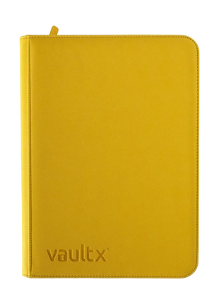 Vault X - Yellow 9 Pocket Zip Binder