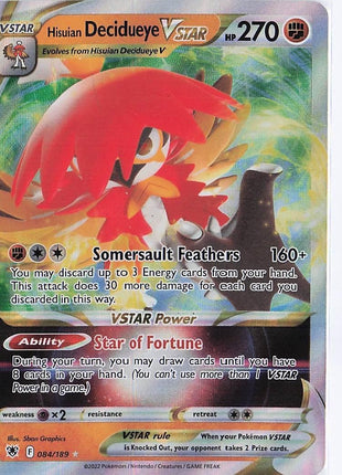 Hisuian Decidueye VSTAR 084/189
