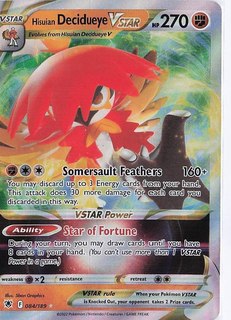 Hisuian Decidueye VSTAR 084/189