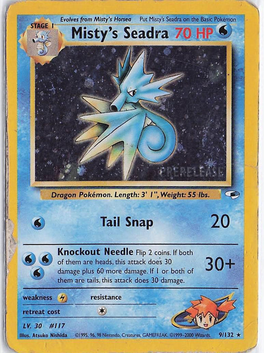 Misty’s Seadra 9/132 (H) (Pre Release Stamp) (D)
