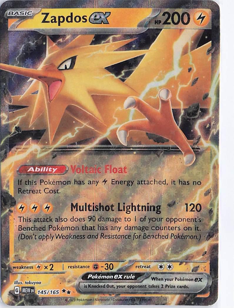Zapdos ex 145/165