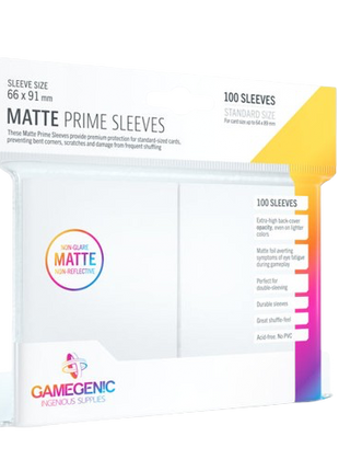 Gamegenic - White Matte Prime Sleeves (100)