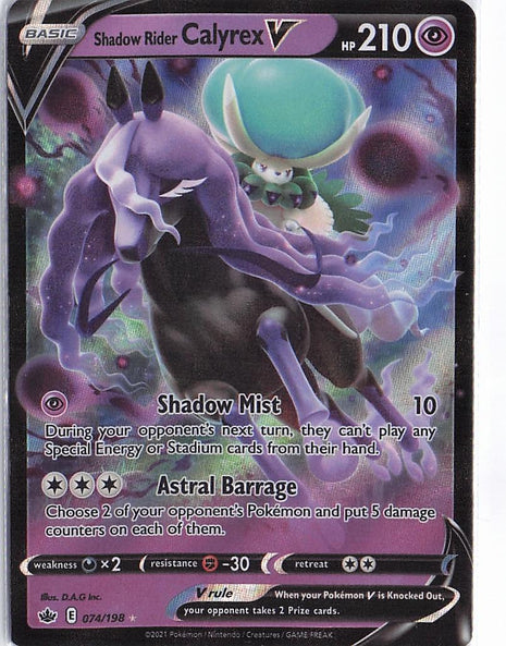Shadow Rider Calyrex V 074/198
