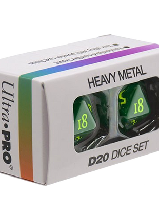 Ultra Pro - Vivid D20 Heavy Metal Green Dice Set