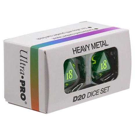 Ultra Pro - Vivid D20 Heavy Metal Green Dice Set