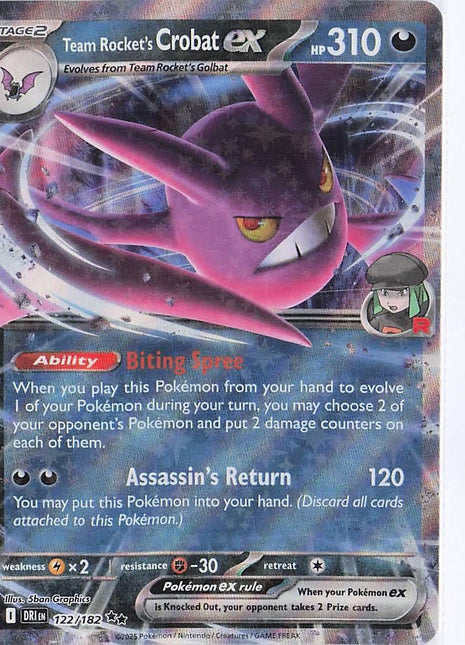 Team Rocket's Crobat ex 122/182