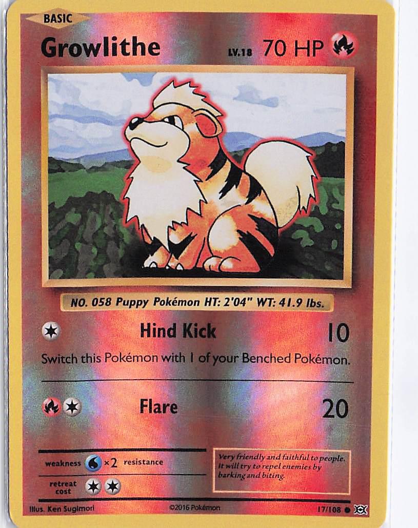 Growlithe LV.18 17/108 (RH)
