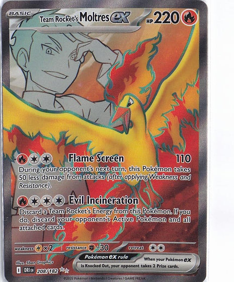 Team Rocket's Moltres ex 208/182