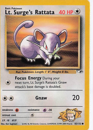 Lt. Surge's Rattata 82/132