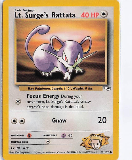 Lt. Surge's Rattata 82/132