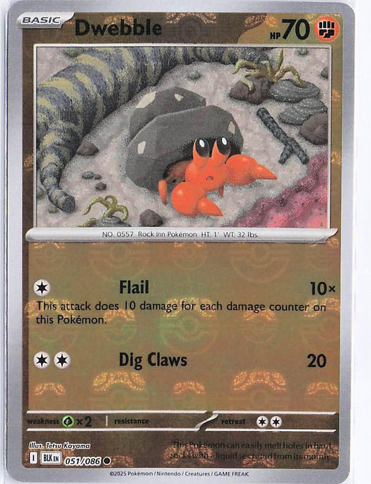 Dwebble 051/086 (Masterball Holo)