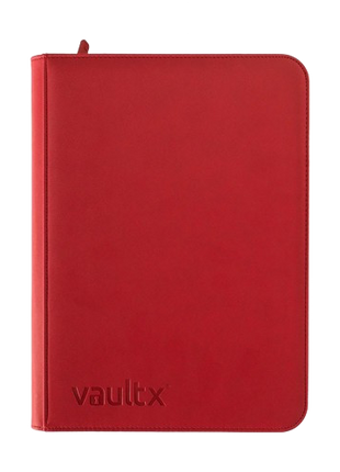 Vault X - Red 9 Pocket Zip Binder