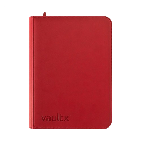 Vault X - Red 9 Pocket Zip Binder