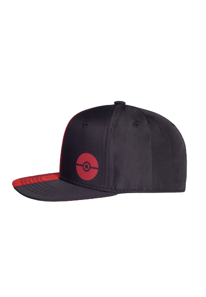 Pokemon - Difuzed Black and Red Pokeball Snapback Cap