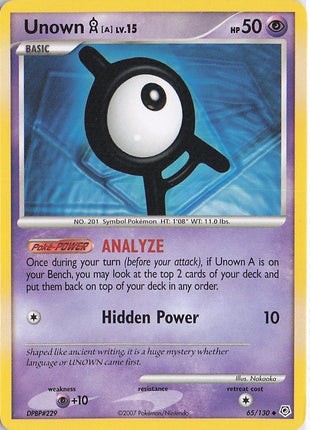 Unown A LV.15 65/130