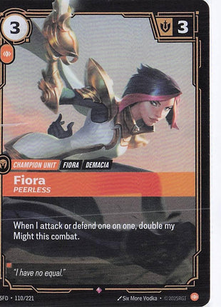 Fiora, Peerless 110/221
