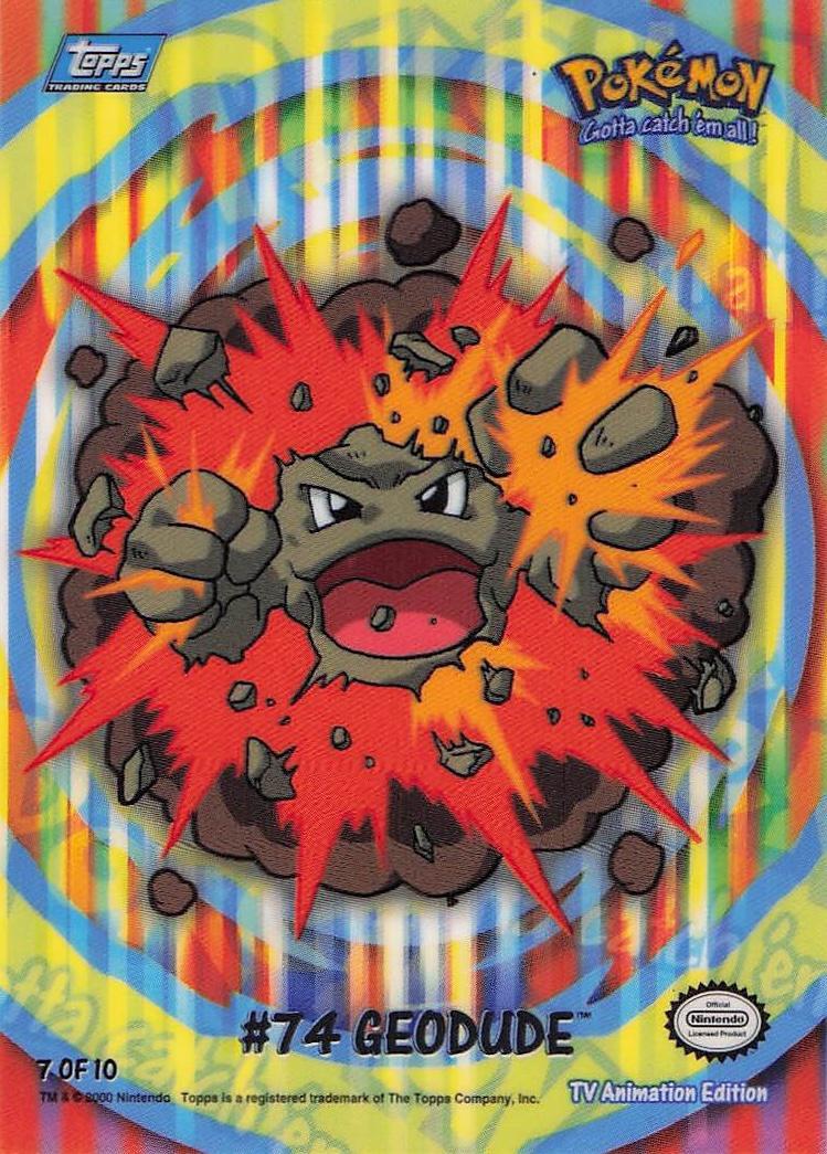 Geodude #74 7 of 10- Topps