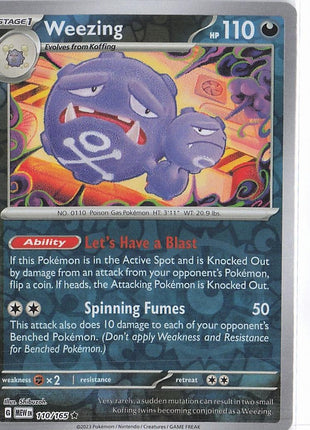 Weezing 110/165 (RH)
