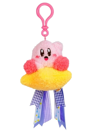 Kirby - Kirby Waving on Warpstar Plush Clip-on