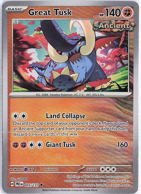 Great Tusk 055/131 (Pokeball Holo)