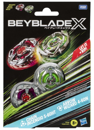 Beyblade X - Chain Incendio & Arrow Wizard 2 Pack