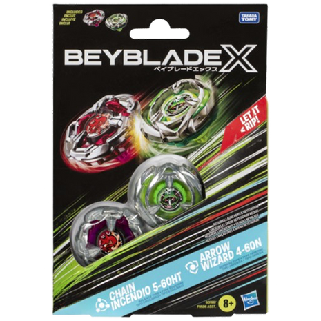 Beyblade X - Chain Incendio & Arrow Wizard 2 Pack
