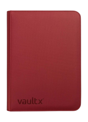 Vault X - Metallic Red 9 Pocket Zip Binder