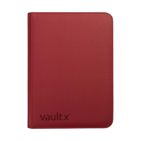 Vault X - Metallic Red 9 Pocket Zip Binder