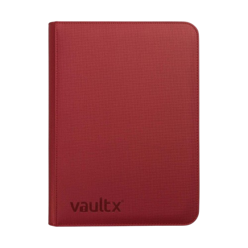 Vault X - Metallic Red 9 Pocket Zip Binder