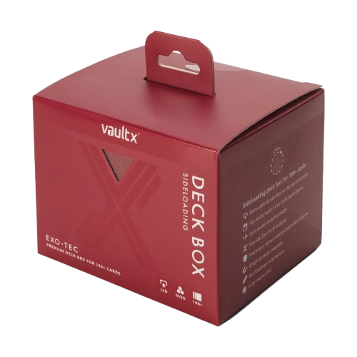 Vault X - Metallic Red 100+ Sideloading Deck Box