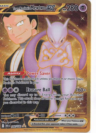 Team Rocket's Mewtwo ex 240/182