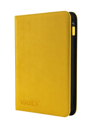 Vault X - Yellow 9 Pocket Zip Binder