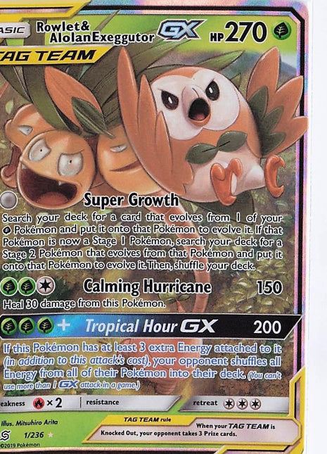 Rowlet & Alolan Exeggutor GX 1/236