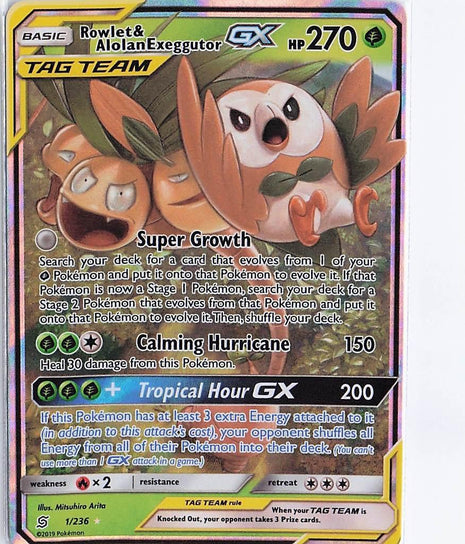 Rowlet & Alolan Exeggutor GX 1/236