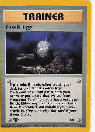 Fossil Egg 72/75 (1st)