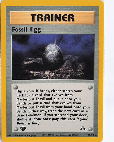 Fossil Egg 72/75 (1st)