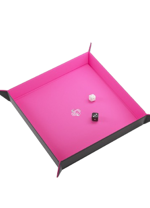 Gamegenic - Black/Pink Square Magnetic Dice Tray