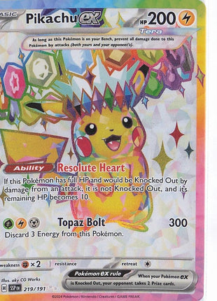 Pikachu ex 219/191