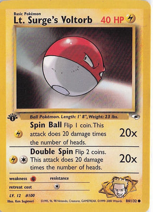 Lt. Surge's Voltorb 84/132 (1st)