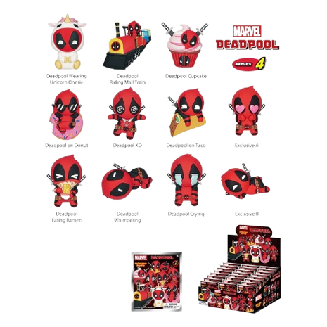 Deadpool - Series 4 3D Character Bag Clip Blind Bag