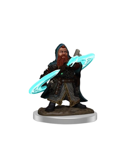 Pathfinder Battles - Male Dwarf Sorcerer Premium Painted Figure